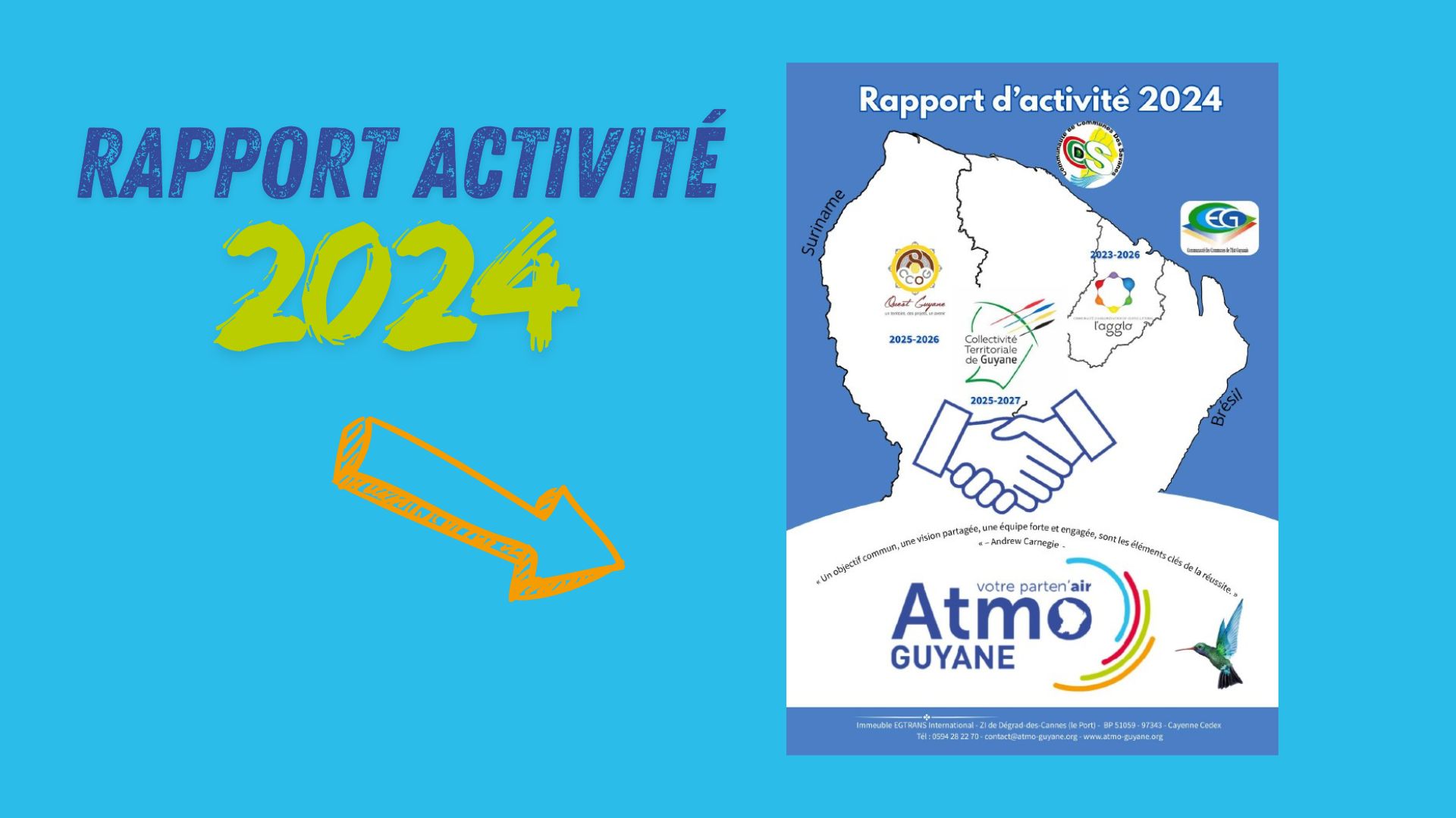 Atmo Guyane, La qualité de l'air en Guyane | Notre rapport d’activité 2024