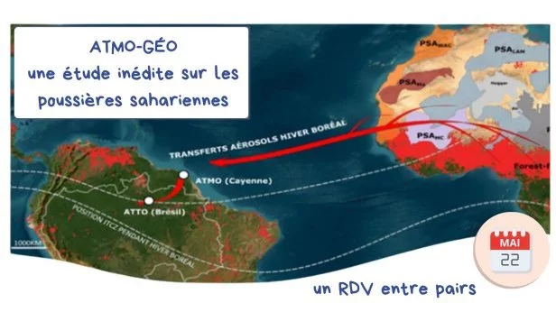 Atmo Guyane s’engage dans le projet ATMO-GEO&nbsp;: suivre les poussières sahariennes jusqu’en Amazonie
