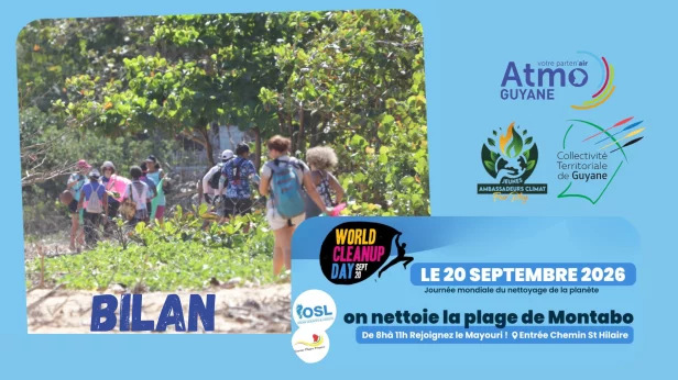 World CleanUp Day 2026&nbsp;: 732 kg de déchets retirés de la plage de Montabo