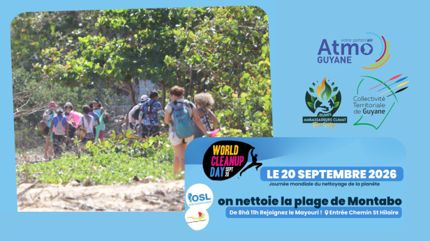Mobilisons-nous pour le World Cleanup Day&nbsp;: Unissons nos forces pour une plage de Montabo propre&nbsp;!