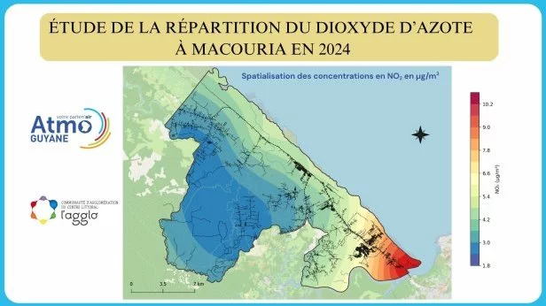 🌍 Étude de la répartition du dioxyde d’azote à Macouria