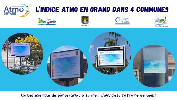 L’indice Atmo s’affiche désormais à Sinnamary, Macouria et Matoury&nbsp;! 